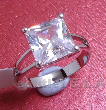 ELEGANT 4CT PRINCESS CZ SOLITAIRE RING-4 sizes